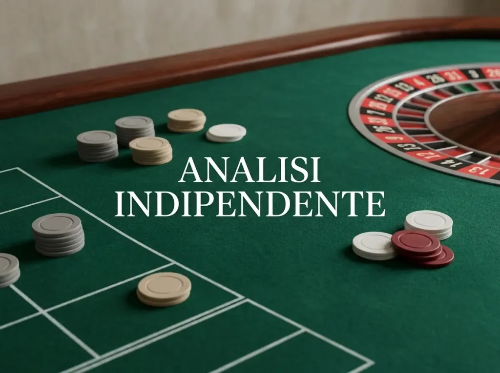 Tavolo da roulette astratto con fiches prive di marchi e luce soffusa